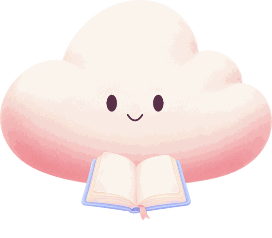 Caelia reading a small book